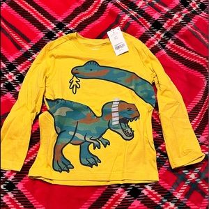 NWT- Carters 3T boys yellow t shirt with dinosaurs